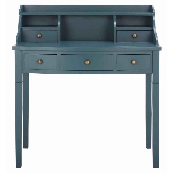 Blue Wood 5Drawers Desk Kirklands Home