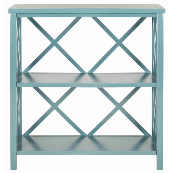 Turquoise Trellis Pine Wood Bookshelf Kirklands Home