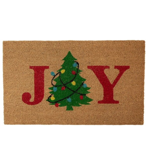 Joy Christmas Tree Coir Doormat Kirklands Home