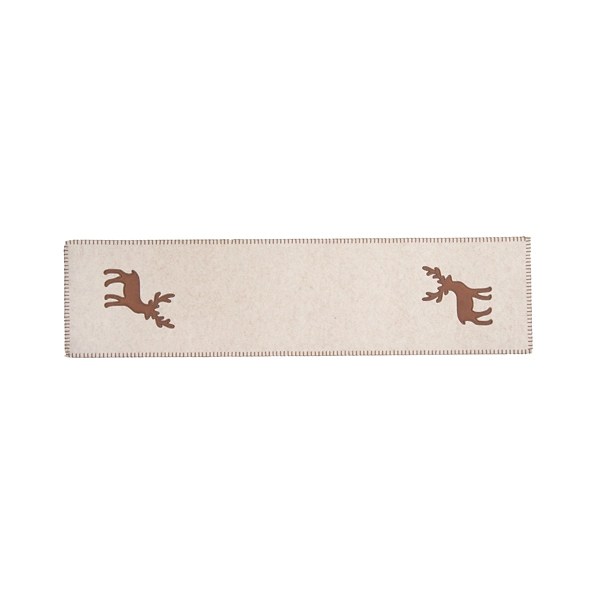 Ivory Christmas Reindeer Felt Table Runner Kirklands Home