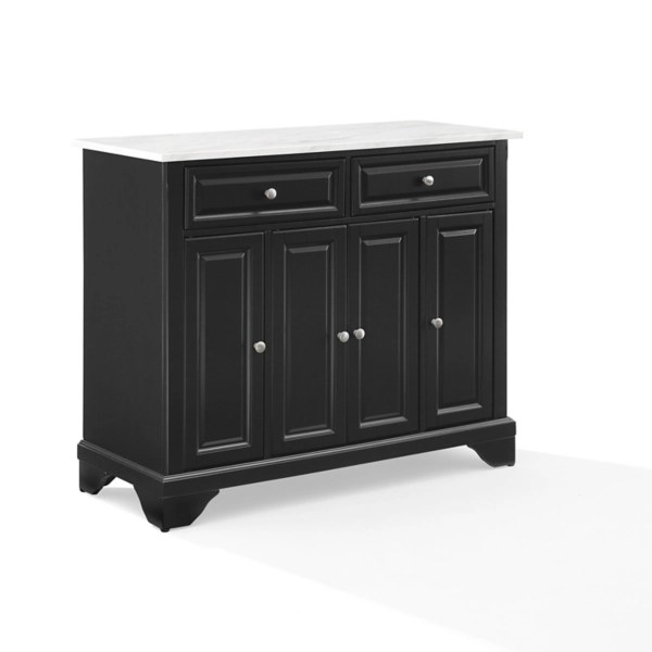 Gia Black and White Marble Kitchen Island Kirklands Home