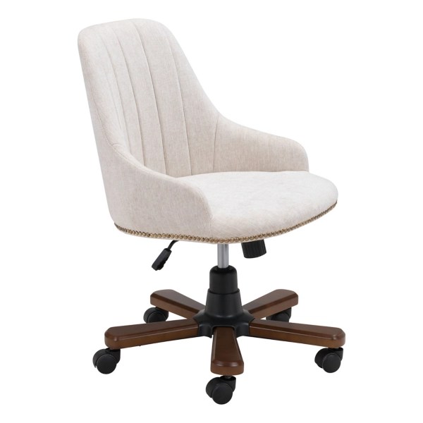 Cream Upholstered Office Chair Kirklands Home