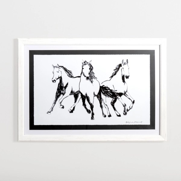 Three Sketched Horses Framed Art Print Kirklands Home