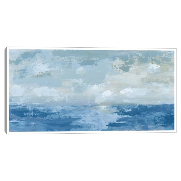 Silver Blue Sea Framed Canvas Art Print Kirklands Home