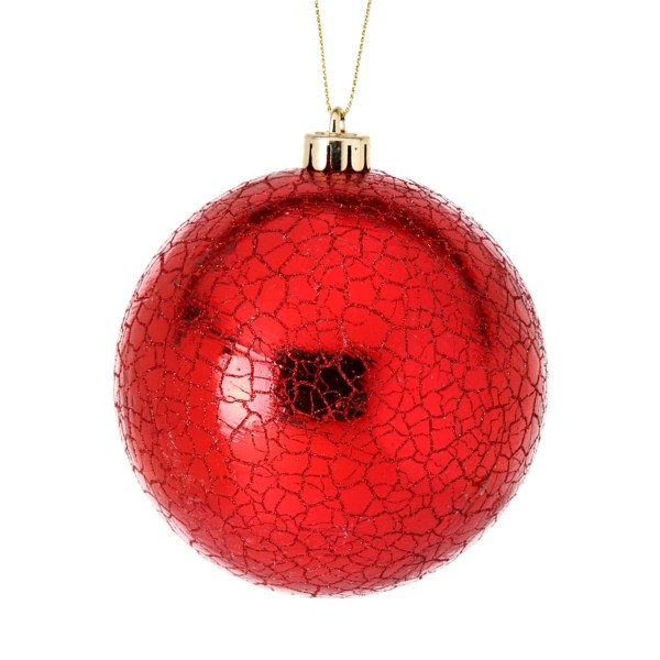 Metallic Red Crackled Tree Ornaments, Set of 3 Kirklands Home