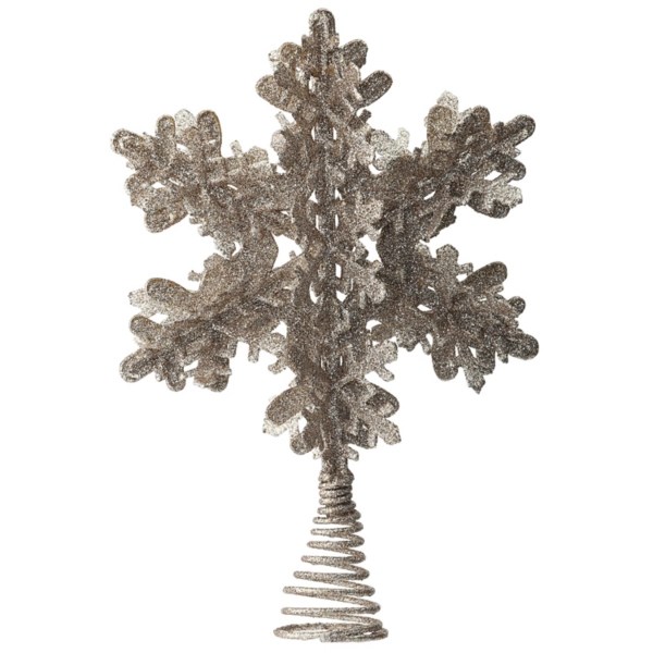 Champagne Glitter Snowflake Tree Topper Kirklands Home