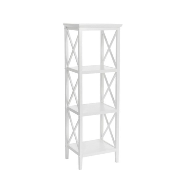 White Wood 3Tier Storage Shelf Kirklands Home