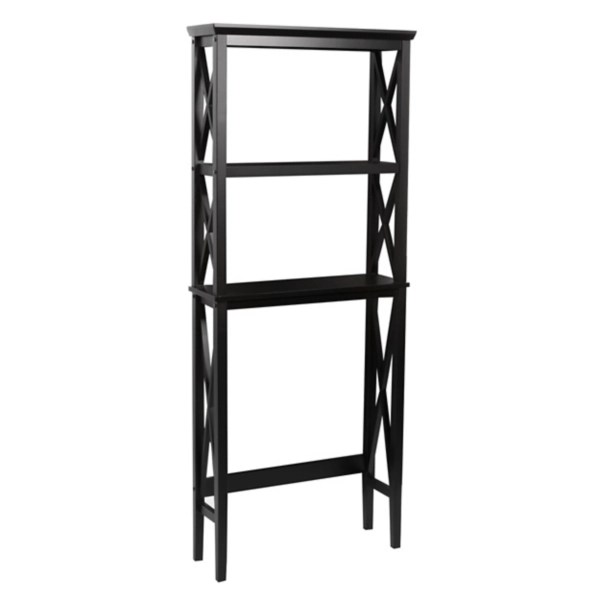 Black Wood OverToilet 3Tier Shelf Kirklands Home