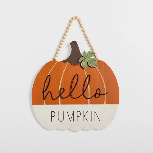 Hello Pumpkin Beaded Hanging Wall Plaque Kirklands Home
