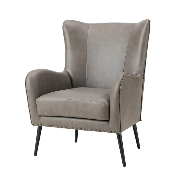 Gray Faux Leather Wingback Accent Chair Kirklands Home