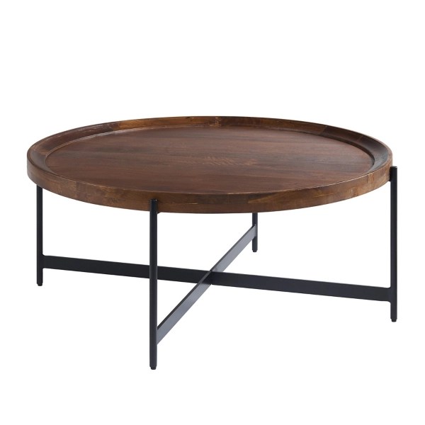 Acacia Wood Round Tray Top Coffee Table Kirklands Home