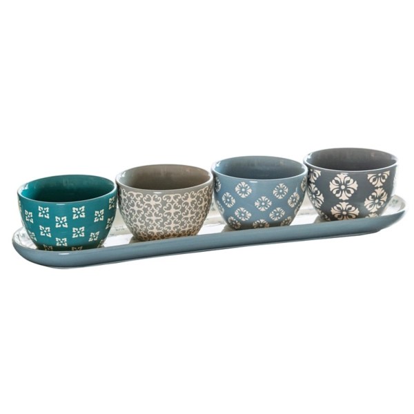 Malta Appetizer Bowls and Tray 5pc. Serving Set Kirklands Home