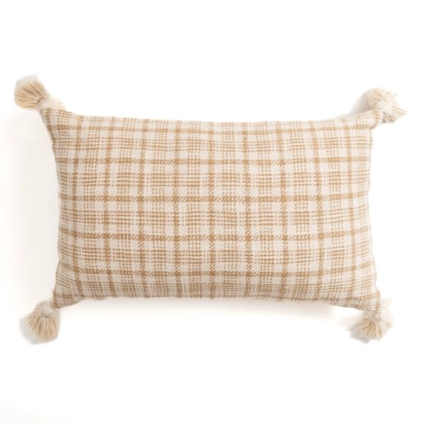 Henry Tan Plaid Lumbar Pillow Kirklands Home