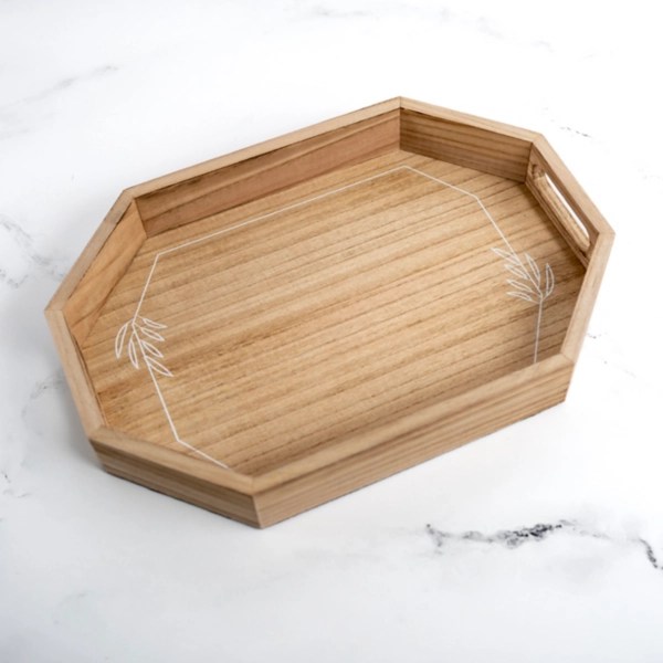 Natural Wood Botanical Decorative Tray Kirklands Home