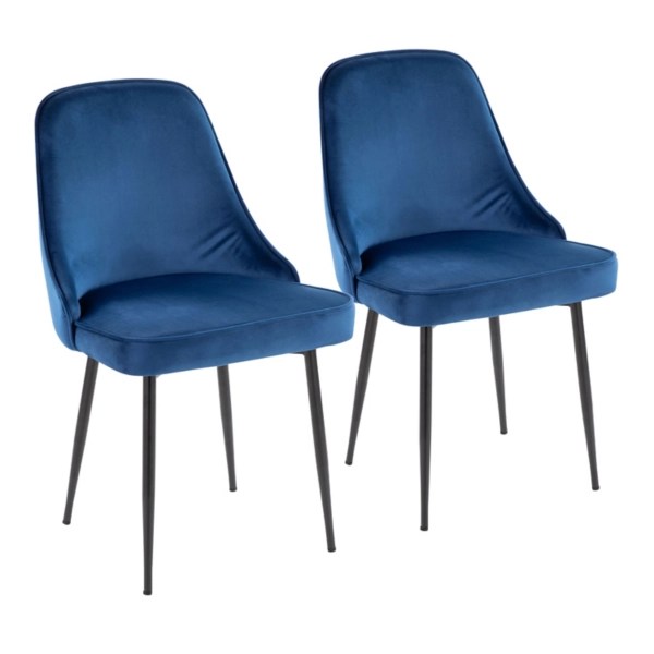 Blue Upholstered Metal Dining Chairs, Set of 2 Kirklands Home
