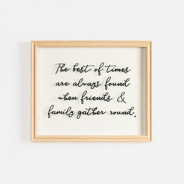 Friends & Family Gather Round Glass Wall Plaque Kirklands Home