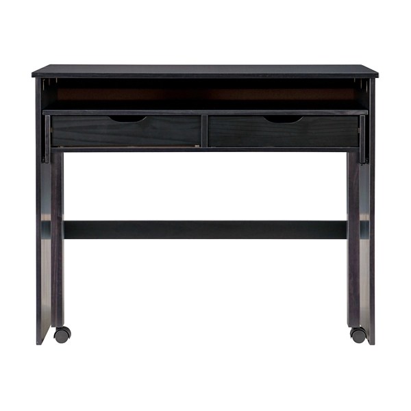 Black Wood Extendable Desk Kirklands Home
