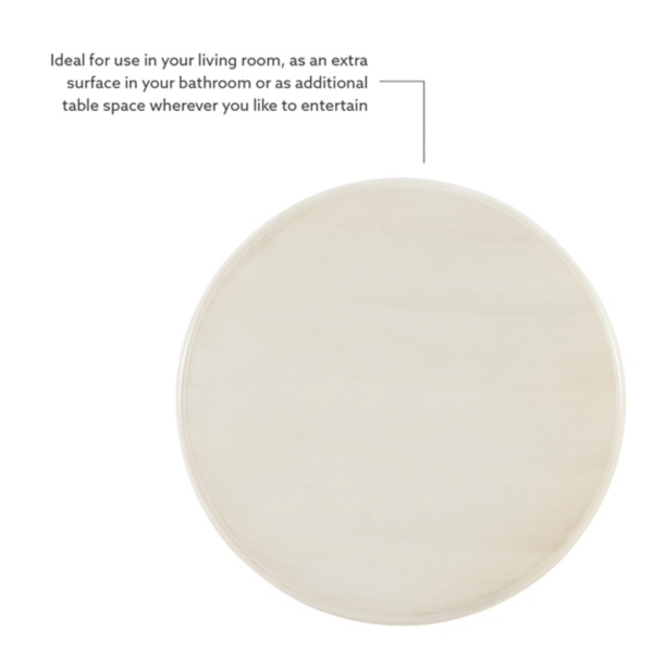 Kirklands Wood Round Base Side Table Hamilton Place