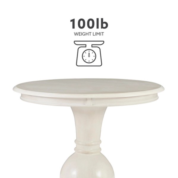 Kirklands Wood Round Base Side Table Hamilton Place