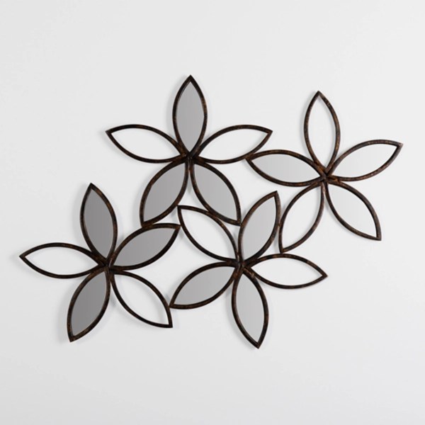 Distressed Bronze Mirrored Flower Plaque Kirklands Home