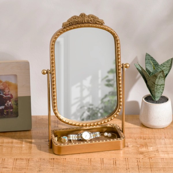 Beaded Bordeaux Tray Base Tabletop Mirror Kirklands Home