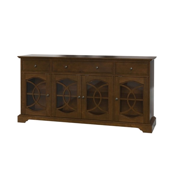 Brown Wood and Glass 4Door Media Kirklands Home