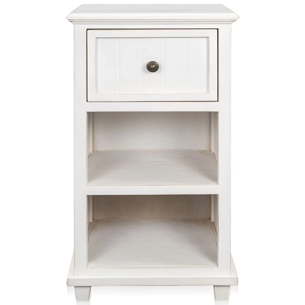 White Slim Wooden 2Shelf Side Table Kirklands Home