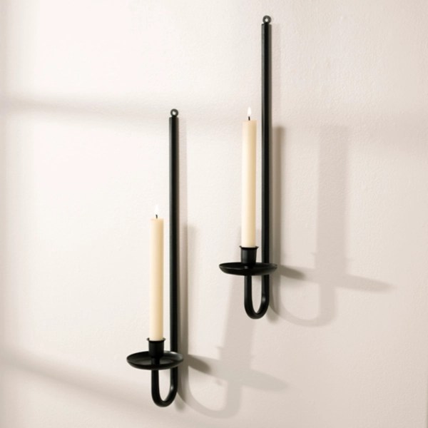 Black Metal Taper Candle Holder Sconces, Set of 2 Kirklands Home