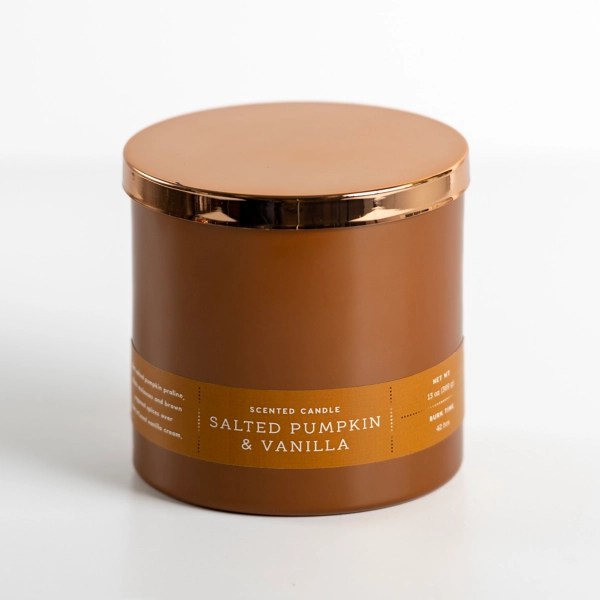 Salted Pumpkin and Vanilla Triple Wick Jar Candle Kirklands Home