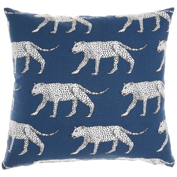 Navy and White Cheetahs Pillow Kirklands Home
