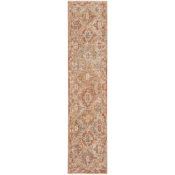 Rust Distressed Multi Medallion Runner, 2x10 Kirklands Home