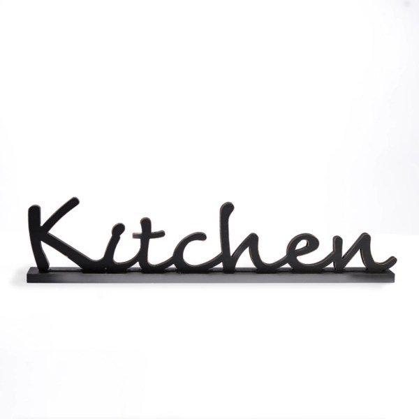 Black Wood Kitchen Tabletop Sign Kirklands Home