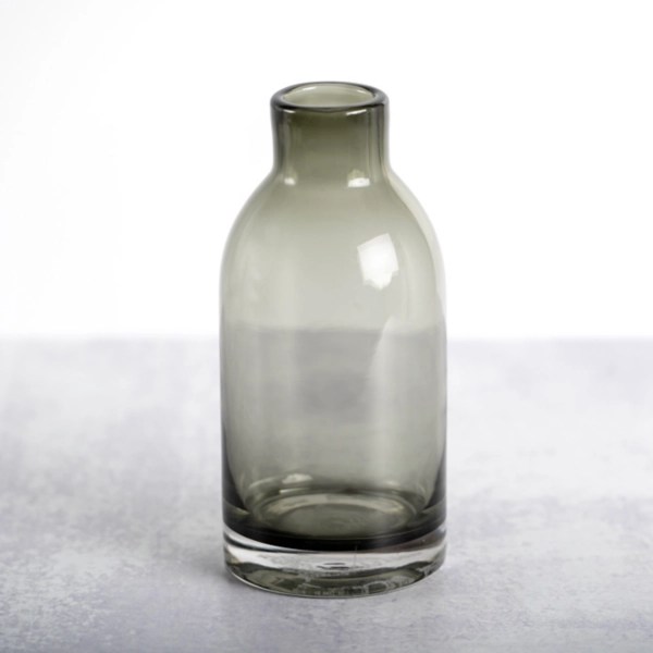 Light Smoke Glass Bottle Vase, 7 in. Kirklands Home