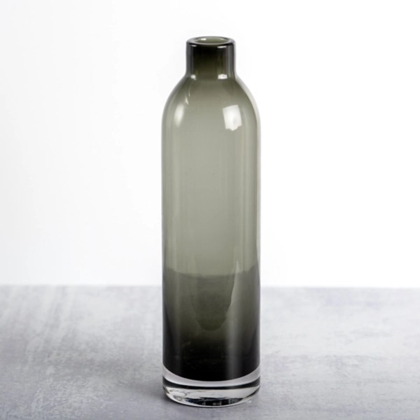 Light Smoke Glass Bottle Vase, 13 in. Kirklands Home