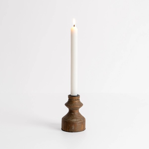 Dark Eucalyptus Wood Taper Candle Holder, 4 in. Kirklands Home