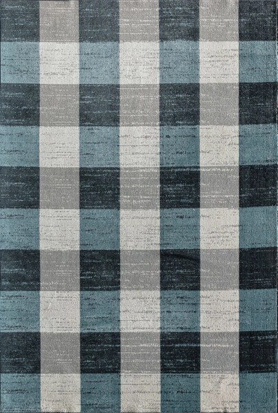 Jameson Blue Buffalo Check Area Rug, 8x10 Kirklands Home