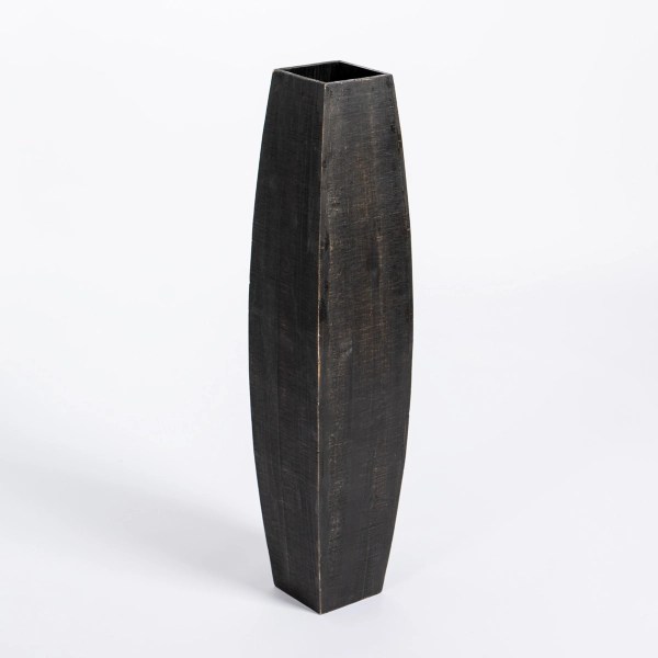 Black Wood Oblong Floor Vase, 37 in. Kirklands Home