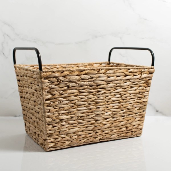 Woven Rattan Metal Handle Basket Kirklands Home