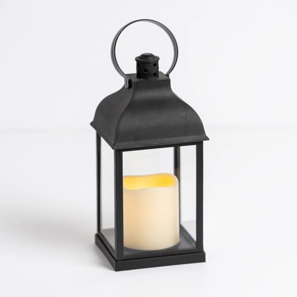 PreLit Matte Black Ring LED Lantern Kirklands Home