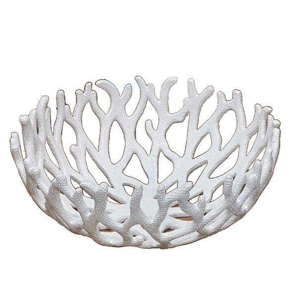White Resin Coral Bowl Kirklands Home