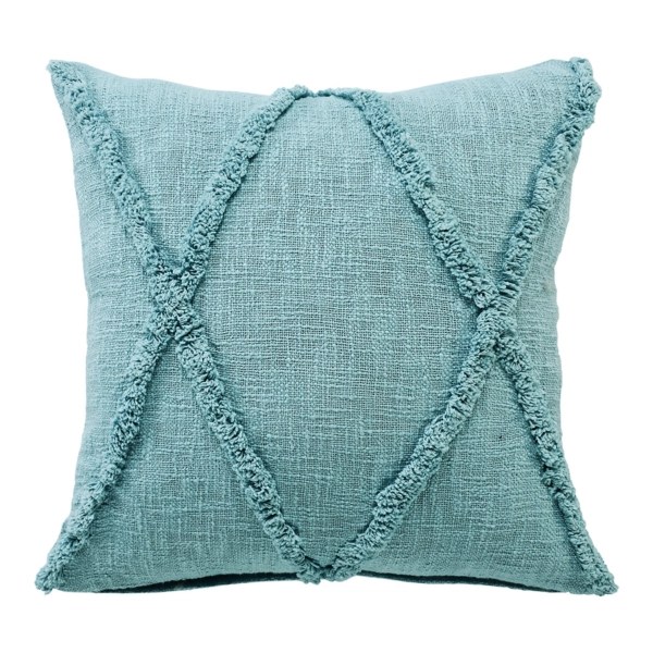 Aqua Fringe Diamond Pillow, 20 in. Kirklands Home