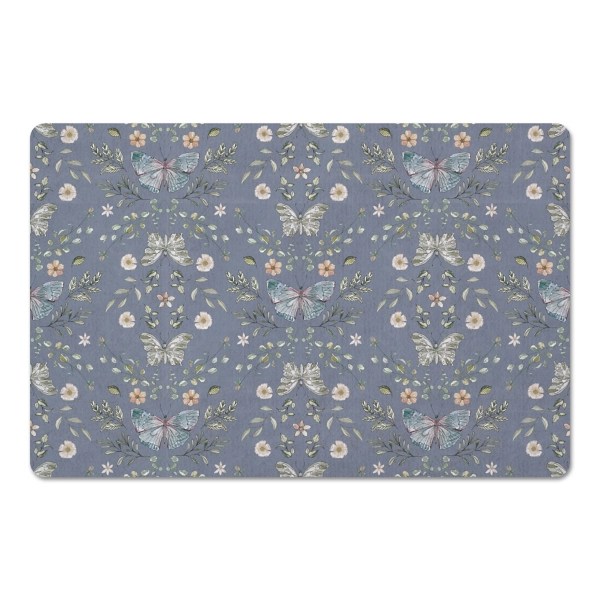 Blue Botanical Butterfly Floor Mat Kirklands Home