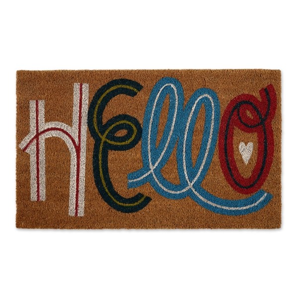 Colorful Hello Coir Doormat Kirklands Home