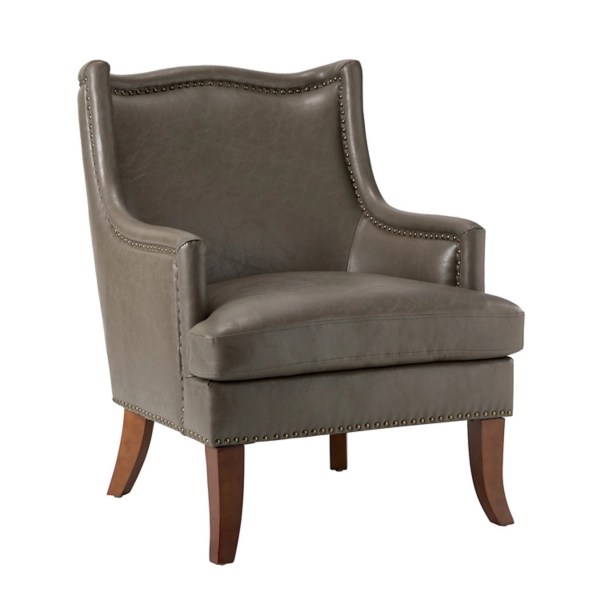 Gray Faux Leather Wingback Accent Chair Kirklands Home