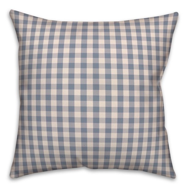Blue and White Plaid Pillow Kirklands Home