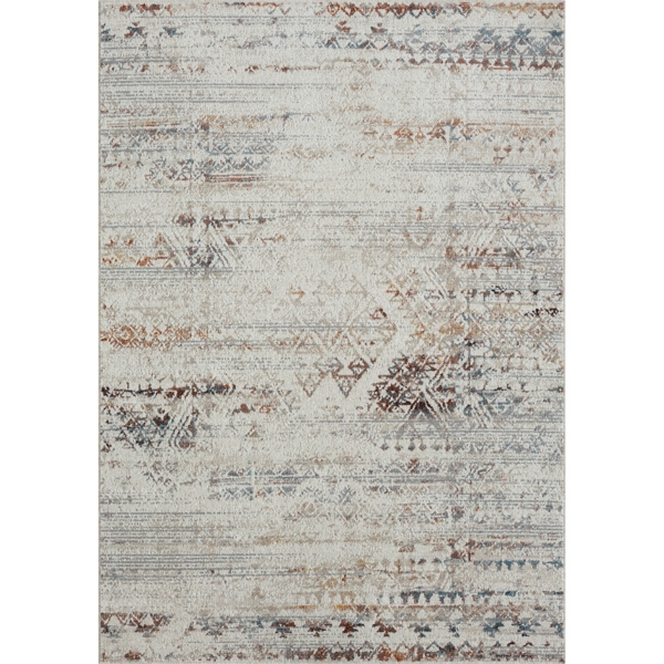 Ivory Distressed Medallion Washable Area Rug, 5x7 Kirklands Home
