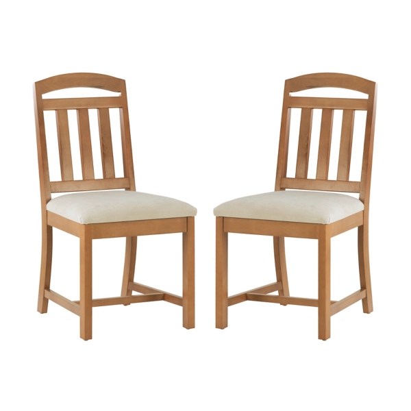 Brown Slatted Upholstered Dining Chairs, Set of 2 Kirklands Home