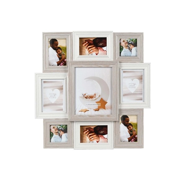 White & Gray MultiSized 9Opening Collage Frame Kirklands Home