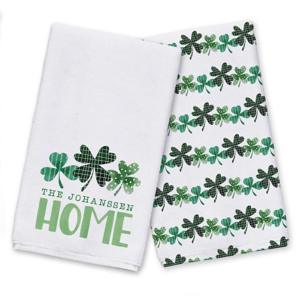 Personalized Home Clovers Hand Towels, Set of 2 Kirklands Home