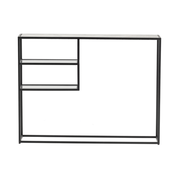 Marble Top Black Metal Console Table Kirklands Home